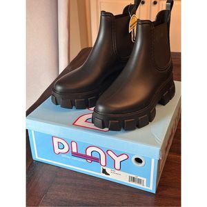 Jeffrey Campbell Platform Lug Sole Chelsea Rain Boot